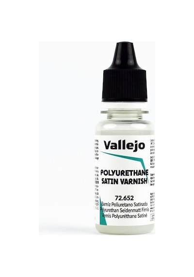 18 Ml. Satin Polyurethane Varnish Game Color Serisi Maket Boyası, Vallejo 72652 Standart