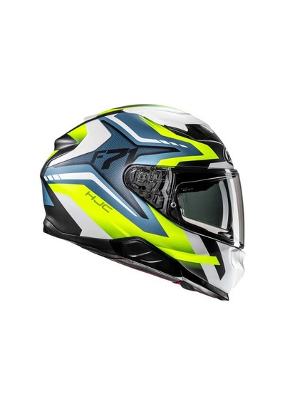 Hjc F71 Fes Mc3hsf Kapalı Motosiklet Kaskı Beyaz - Mavi - Sarı