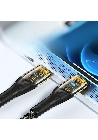 Beeri Led Işık Uçlu Sağlam İp Kablolu Usb To Lightning Hızlı Şarj Kablosu