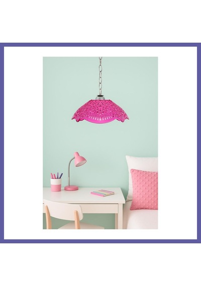 Bezos Pembe Akrilik Avize Modern Dekoratif Aydınlatma 35x35x12 Cm Nıda