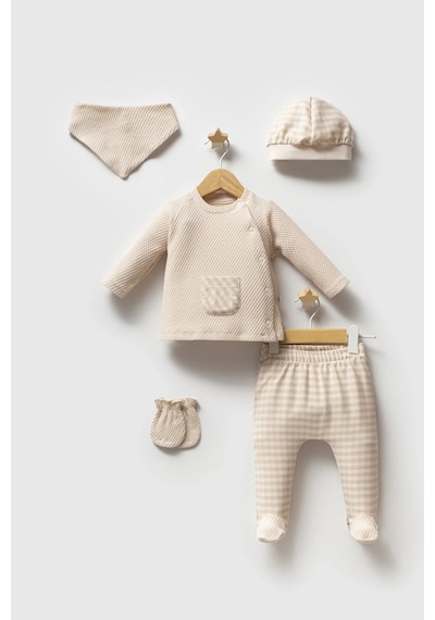 Melonika Tongs Baby College 5'li Hastane Çıkışı 5585 Kahverengi Çok Renkli