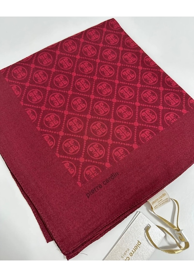 Pierre Cardin Elegans Monogram Eşarp - 1090750 -941 Bordo Bordo