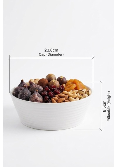 Lüks Porselen Kase 23cm, Salata Kasesi, Sunum Kasesi 23cm 2,7litre Çok Renkli