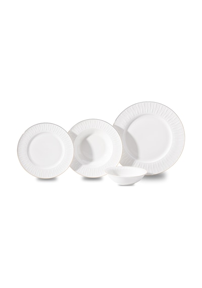 Korkmaz Viyana Collection 53 Parça Gold Yemek Takımı A9871 Beyaz
