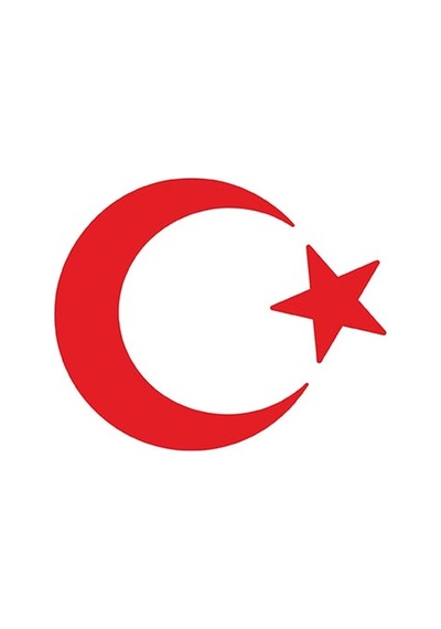 Ay Yıldız Folyo Kesim Etiket Kırmızı 8cm