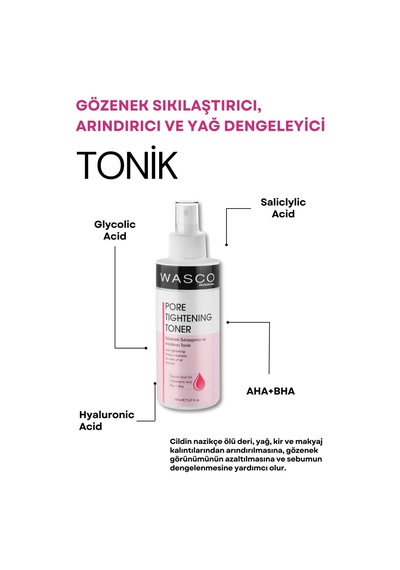 Gözenek Sıkılaştırıcı, Arındırıcı Ve Yağ Dengeleyici Tonik 150 Ml Glycolic Acid, Aha + Bha