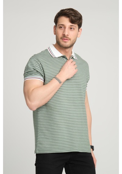 Alexander Gardi Alexandergardı Çizgili Polo Yaka T-shirt E23-0046 001