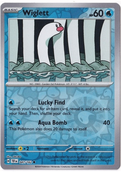 Wiglett Reverse Holo 047/162 - Temporal Forces - Pokemon Kartı Mint