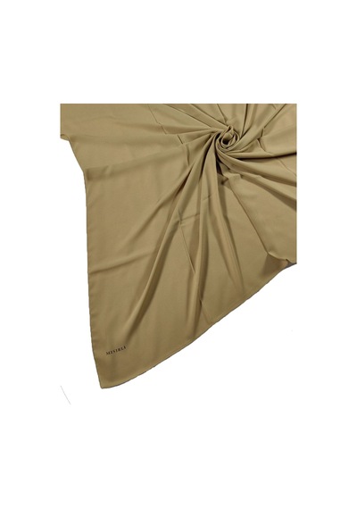 Mim Eşarp Mısırlı Eşarpları Queen Krep Düz Renk Eşarp 110x110 Cm Koyu Gold