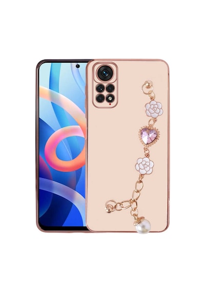 Zore Redmi Note 12 Pro 4g Kılıf El Tutamaçlı Kamera Korumalı Nvth Taka Silikon Kapak - Pembe