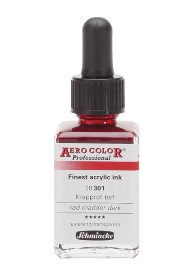 Schmincke Aero Color Akrilik Mürekkep 28 Ml. 301 Red Madder Dark Diğer