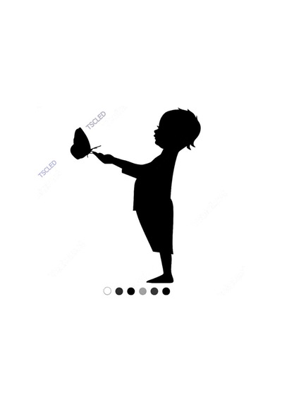 Kelebeğin Konmasını Bekleyen Sevimli Çocuk Sticker