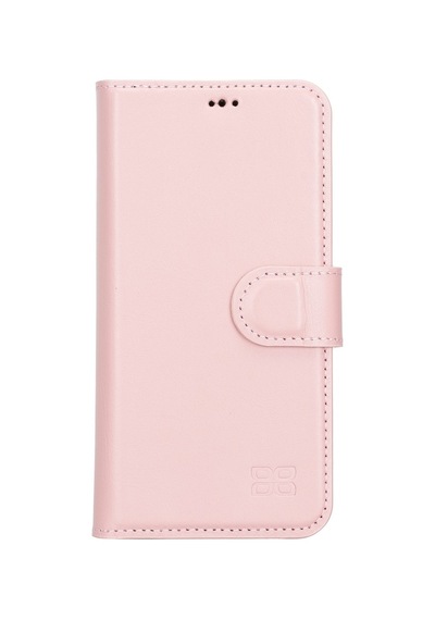 Bouletta Apple İphone 13 Uyumlu Deri Cüzdanlı Kılıf Nu2 Pembe