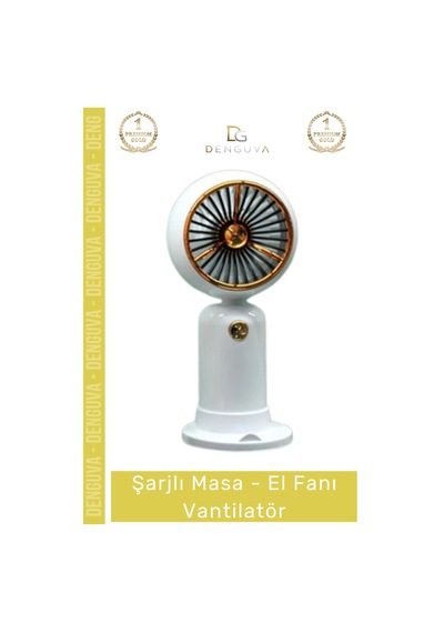 Vantilatör Portatif Taşınabilir Usb Sessiz Mini 2 Kademeli Soğutucu Şarjlı Masa El Fanı Vantilatör