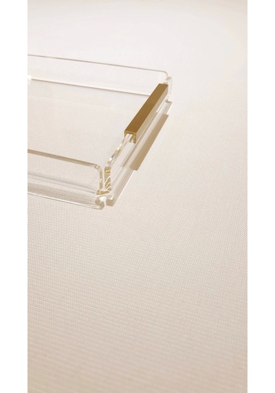Agbtend Gold Lıne Tray -s- Dekorasyon Ve Sunum Tepsisi Şeffaf