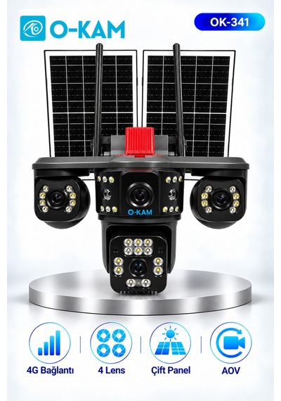 O-kam Ok-341 Prm. 4g 4 Lensli Aov Solar Kamera