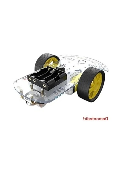 Alkatronik Demonte 2wd Akıllı Robot Araba Şasi Kiti Dıy Pleksi Tekerlek Motor Çizgi İzleyen Engelden Kaçma