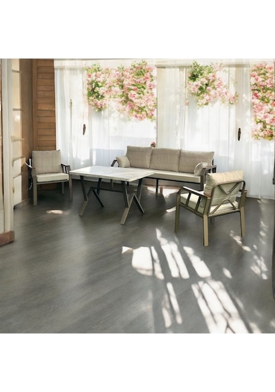 Tu Tienda Nergiz 3 1 1 Mermer Masa Bahçe Balkon Mobilyası,krem Bej Tu Tienda Nergiz 3 1 1 Mermer Masa Bahçe Balkon Mobilyası,krem Bej