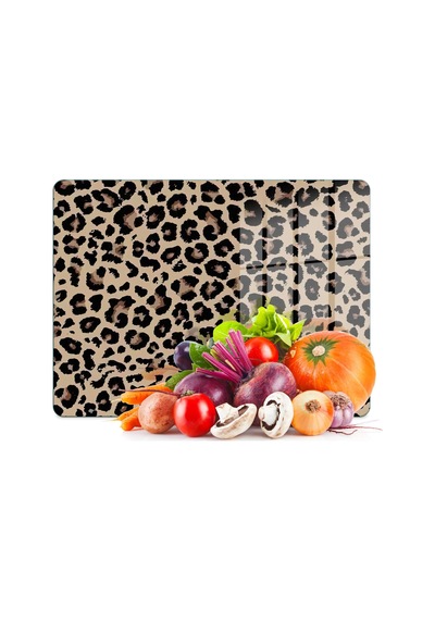 Tr Cam Kesme Tahtası Ve Sunumluk Leopar Desenli 20 X 30 Cm Genel
