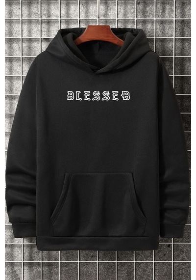 Blesseb Baskılı Sweatshirt Siyah