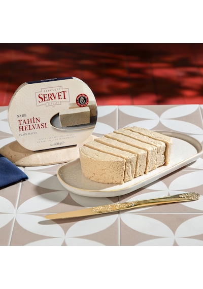 Servet Rafine Şeker İlavesiz - Sade Taze Tahin Helvası 400 G