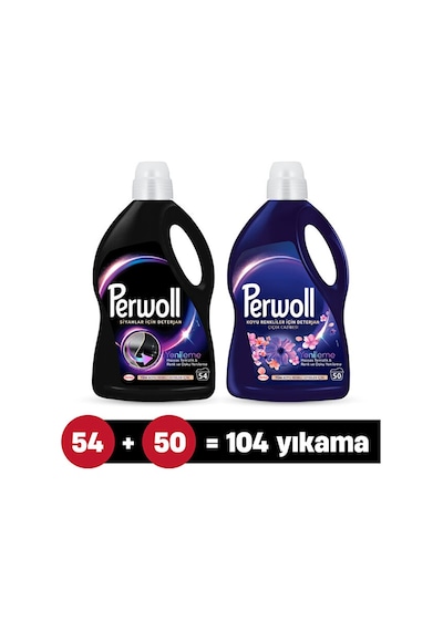 Perwoll Çamaşır Deterjanı 2'li Set : X1 Çiçek Cazibesi Koyu Renk 2950 ML