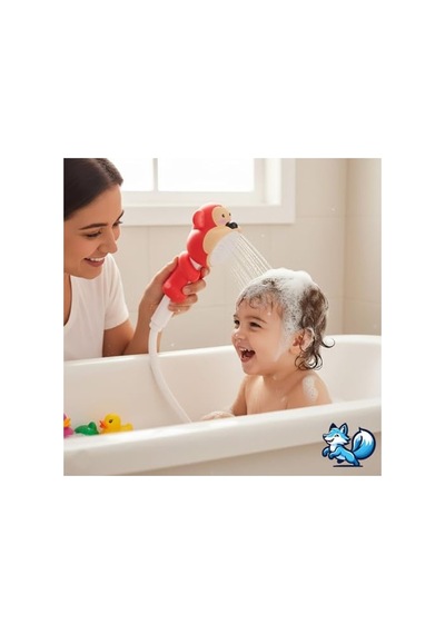Renkli Eğitici Banyo Oyuncağı, Hayvan Figürlü Bebek Duş Başlığı İle Eğlenceli Anlar