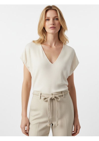 Xint Naturel Pamuk Dokulu Oversize Bluz 602582