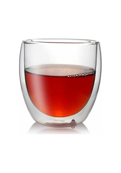 Cidarlı Çift Katmanlı Bardak 80 Ml 12 Adet Şeffaf