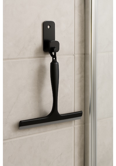 Lunoart Banyo & Mutfak İçin Yapışkanlı Metal Askı 4 Lü - Havlu, Mutfak Bezi, Bornoz, Çanta, Takı Askısı Siyah