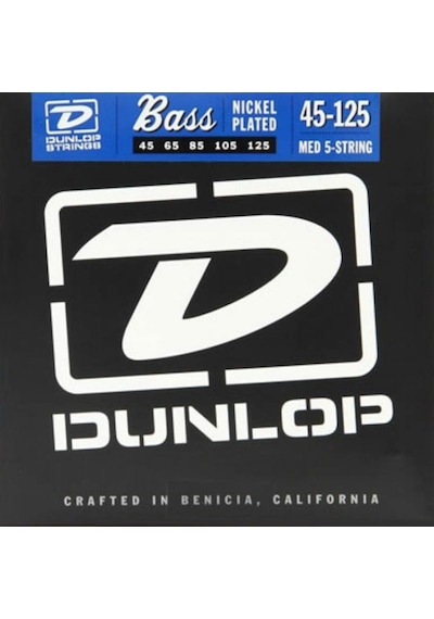 Dunlop DBN45125 Nickel Plated Steel Medium 5 Telli Bas Gitar Takı