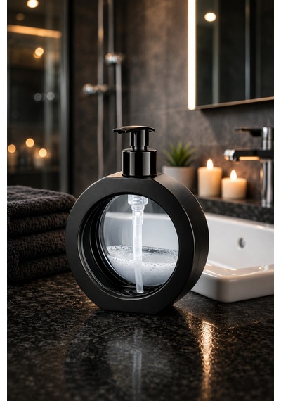 Emilahome Sabunluk Ovalis Sıvı Sabunluk 350 Ml Siyah - 867896617 Siyah