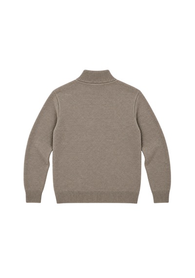 Battalmoda Erkek Büyük Beden Vizon Hattush Dik Yaka Cepli Triko Hırka 3xl-4xl-5xl-6xl