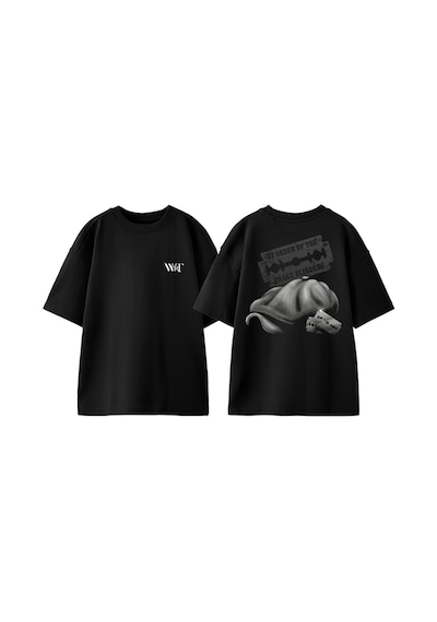 Thewert Peaky Blınders Order Tasarım Sırt Baskılı Pamuk Siyah Oversize T-shirt