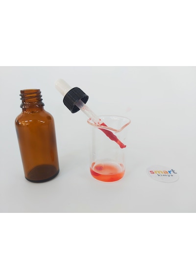 Amber Renkli Damlalıklı Cam Şişe 30 Ml