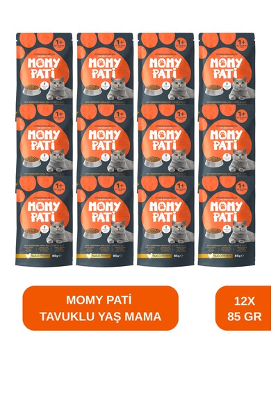 Tavuklu Yaş Kedi Maması 85 Gr X 12 Adet Yetişkin Kediler İçin