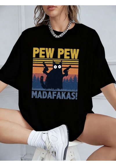 Noıssey Urban Pop Graphic Kadın Tişört Koleksiyonukod 5606 Siyah