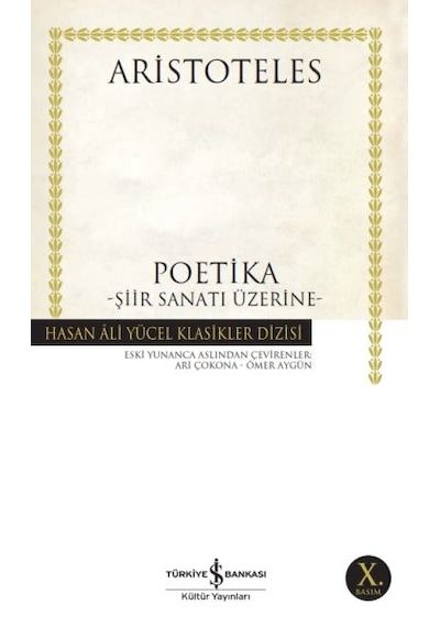 Poetika - Şiir Sanatı Üstüne - Hasan Ali Yücel Klasikleri - Ndcj-602421