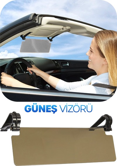 30 Cm Güneşlik Vizörü Güneşlik Yansıma Önleyici Akrilik Perde Gri 30 Cm