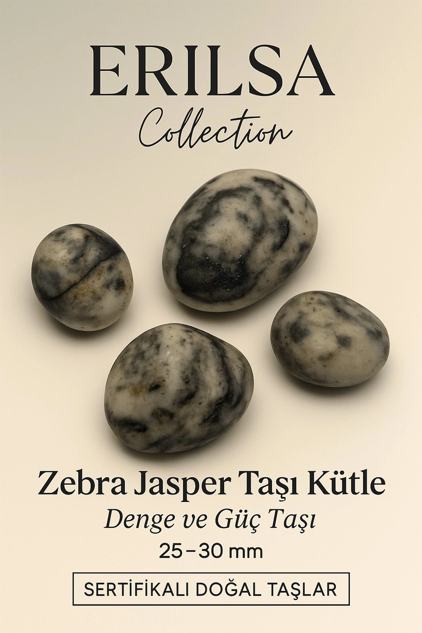 Sertifikalı Zebra Jasper Taşı Kütle 25 30 Mm Denge Güç Ve Koruma