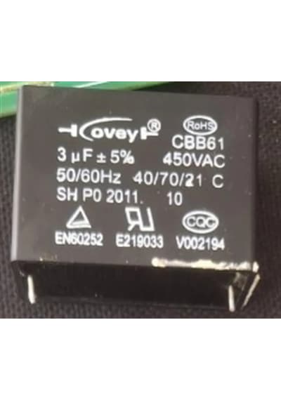 3µf 450vac Cbb61 Motor Ve Fan Başlangıç Kondansatörü