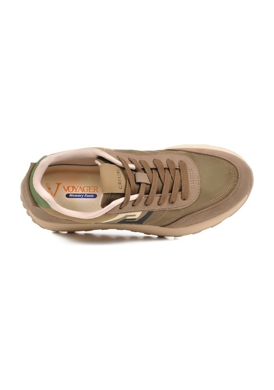 Haki Bağcıklı Memory Foam Erkek Sneaker Çok Renkli