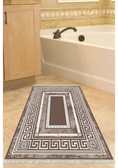 Eko Trend Djt Banyo Paspası Yıkanabilir Kaymaz Taban 651m Modern Kahve