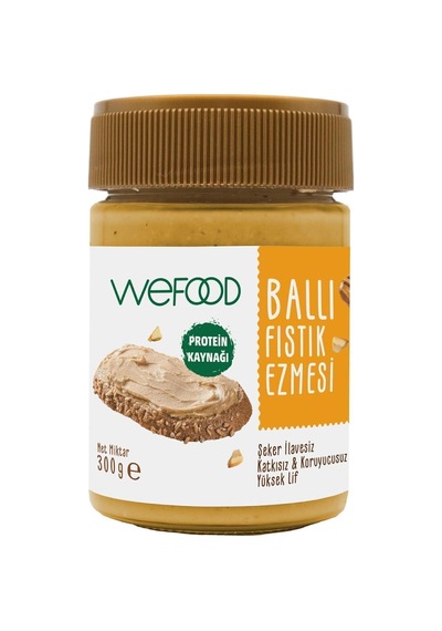 Şekersiz Ham Ballı Fıstık Ezmesi 300 Gr