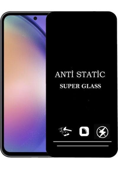 Samsung Galaxy Uyumlu A54 Anti Statik Ekran Koruyucu Toz Tutmayan Kırılmaz Cam