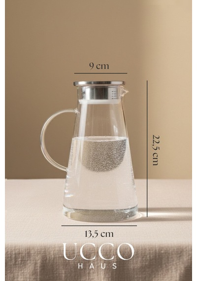 1800 Ml Premium Borosilikat Cam Sürahi Vakum Kapaklı Modern Pinterest Karaf Detox Limonata Meşrubat
