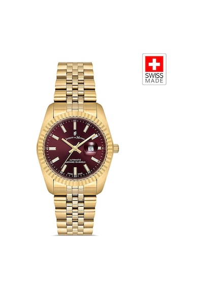 Inspıratıon Jwl04122 Sellita Sw100, 25 Jewels Otomatik Mekanizmalı, Swiss Made Kadın Kol Saati Altın Rengi