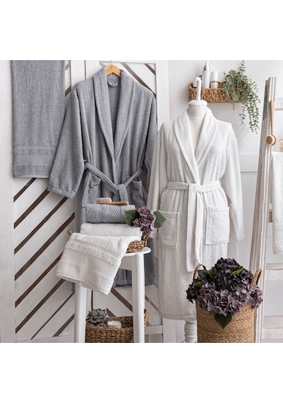 Schafer Home Arya Banyo Seti 6 Parça-gri/beyaz