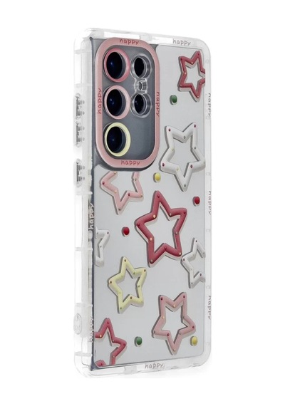 Newface Samsung Galaxy S23 Ultra Kılıf Reflexion Desenli Kapak - Desen 3 Şeffaf