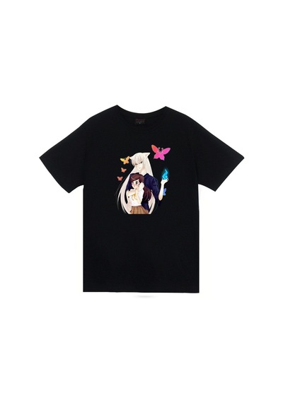 Stoned&Fame Kamisama Baskılı Unisex %100 Pamuk Siyah T-shirt SIYAH Siyah